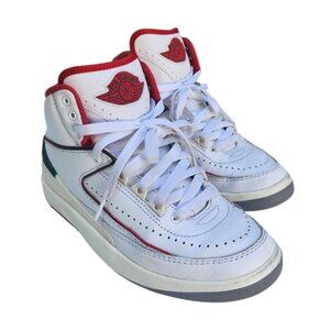 Nike Air Jordan 2 Retro Low GS Red White Sneaker Size 4Y DQ8562-101